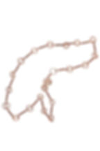 Copper Barrel Chain Necklace front