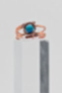 Blue Jasper Copper Wire Wrap Ring front