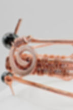 Copper & Hematite Wire Wrapped Cuff left