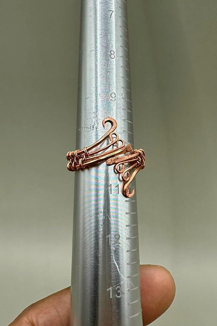 Adjustable Wirework Copper Ring Size