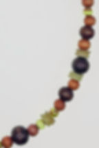 African Jasper Wooden Beaded Necklace closeup