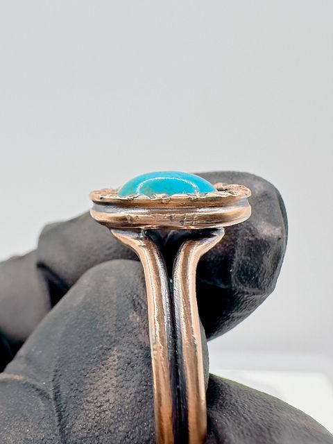 WR-044-CO-1025 Handmade Copper Turquoise Gemstone Ring