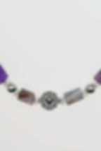 Amethyst Beaded Necklace closeup