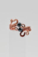 Hematite Wirework Copper Ring Front view
