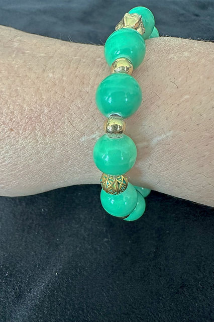 Jasper Stretch Bracelet closeup