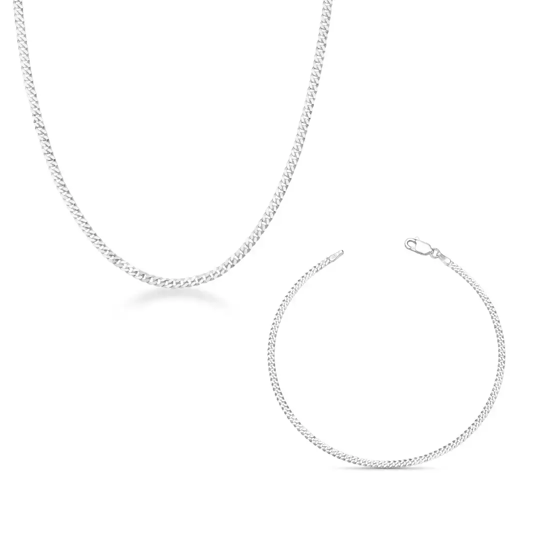 Conjunto Grumet 1x1 Prata 925