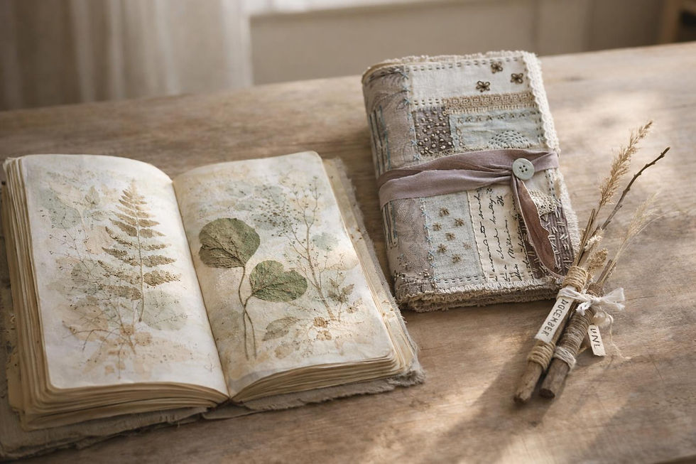 Botanical slow stitched journals