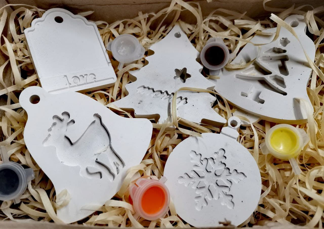 ВЕЛИКИЙ Набір іграшок для ялинки та декорування. Набір для майстер-класу №3