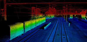 LiDAR image of a railway yard