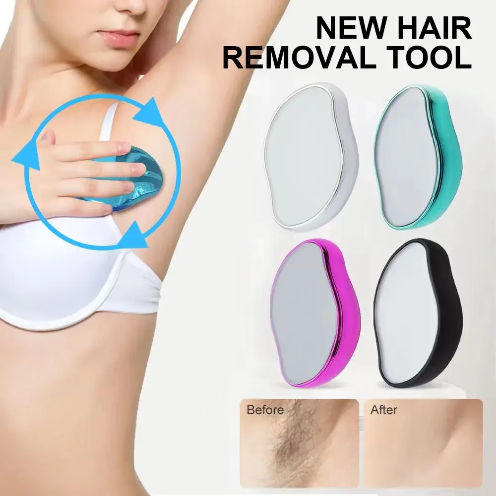 Depilador de Cristal Reutilizável – Remove os Pelos de Forma Suave.
