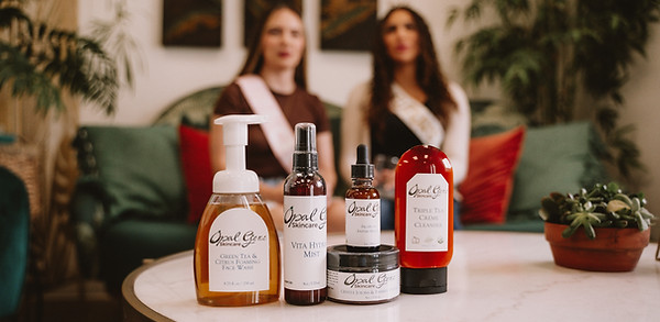 bachelorette party with natural skincare products