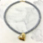 Miniatura: COLAR CHOKER MIÇANGAS COM PINGENTE DE CORAÇÃO MAIMALISTA