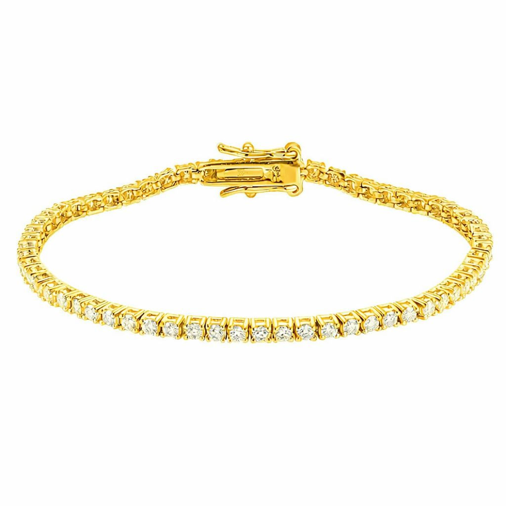 PULSEIRA MOISSANITE RIVIERA INTEIRA 2MM DELICADA 17CM