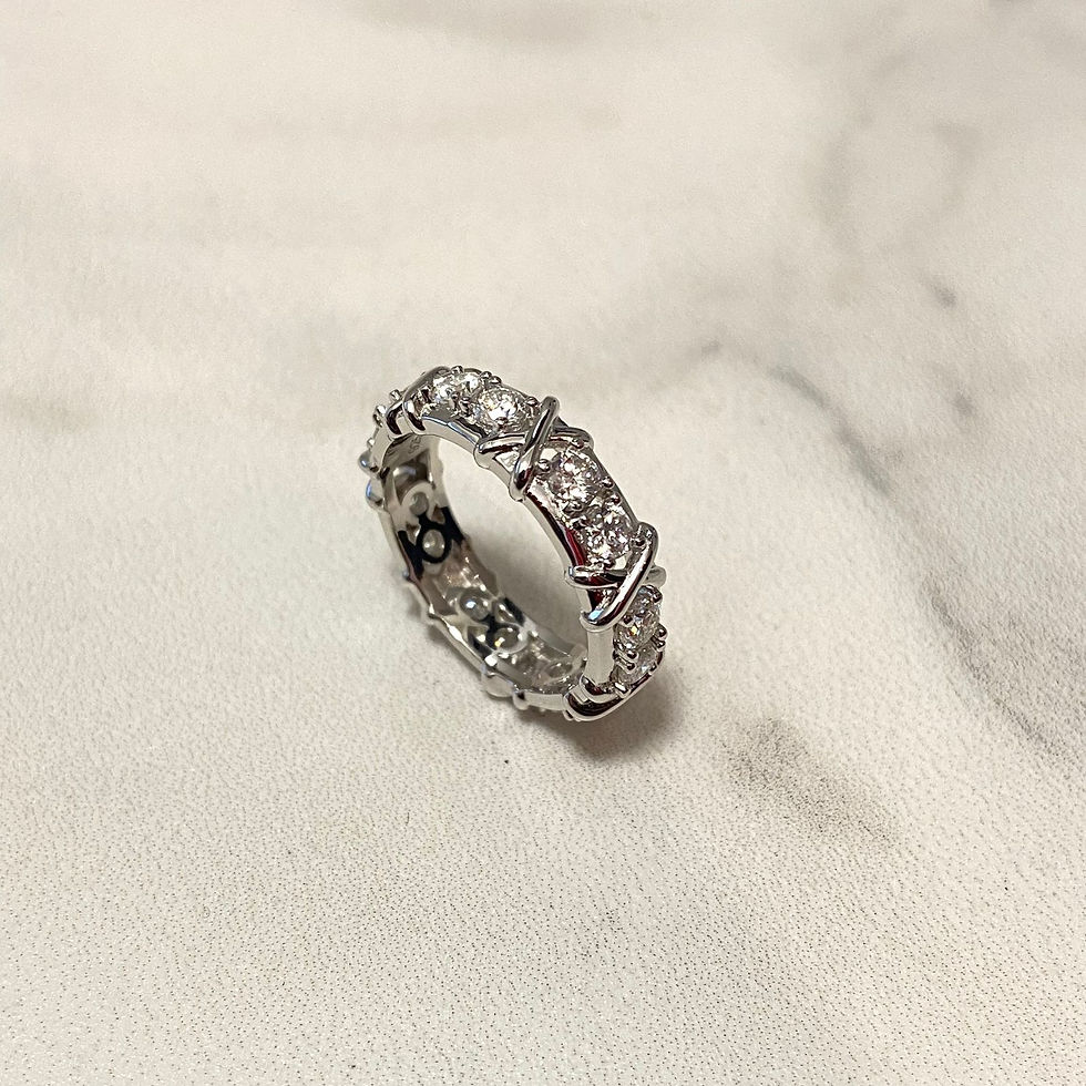 Miniatura: ANEL APARADOR EM MOISSANITE COM DESIGN X INSPIRAÇÃO