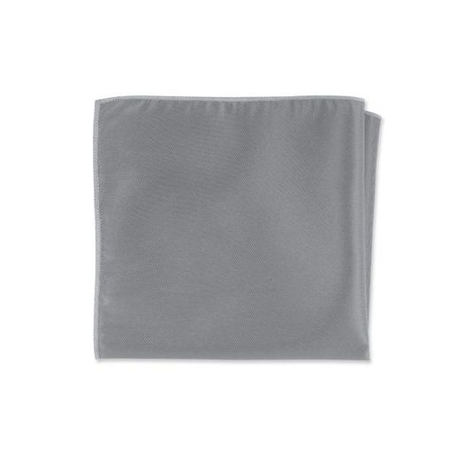Platinum Herringbone Pocket Square