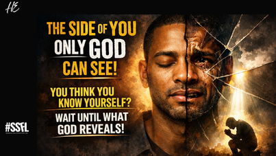 Man in light and shadow symbolizing God exposing inner struggles and bringing change.