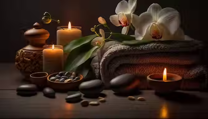 spa-beauty-treatment-wellness-background-with-massage-stone-orchid-flowers-towels-burning_