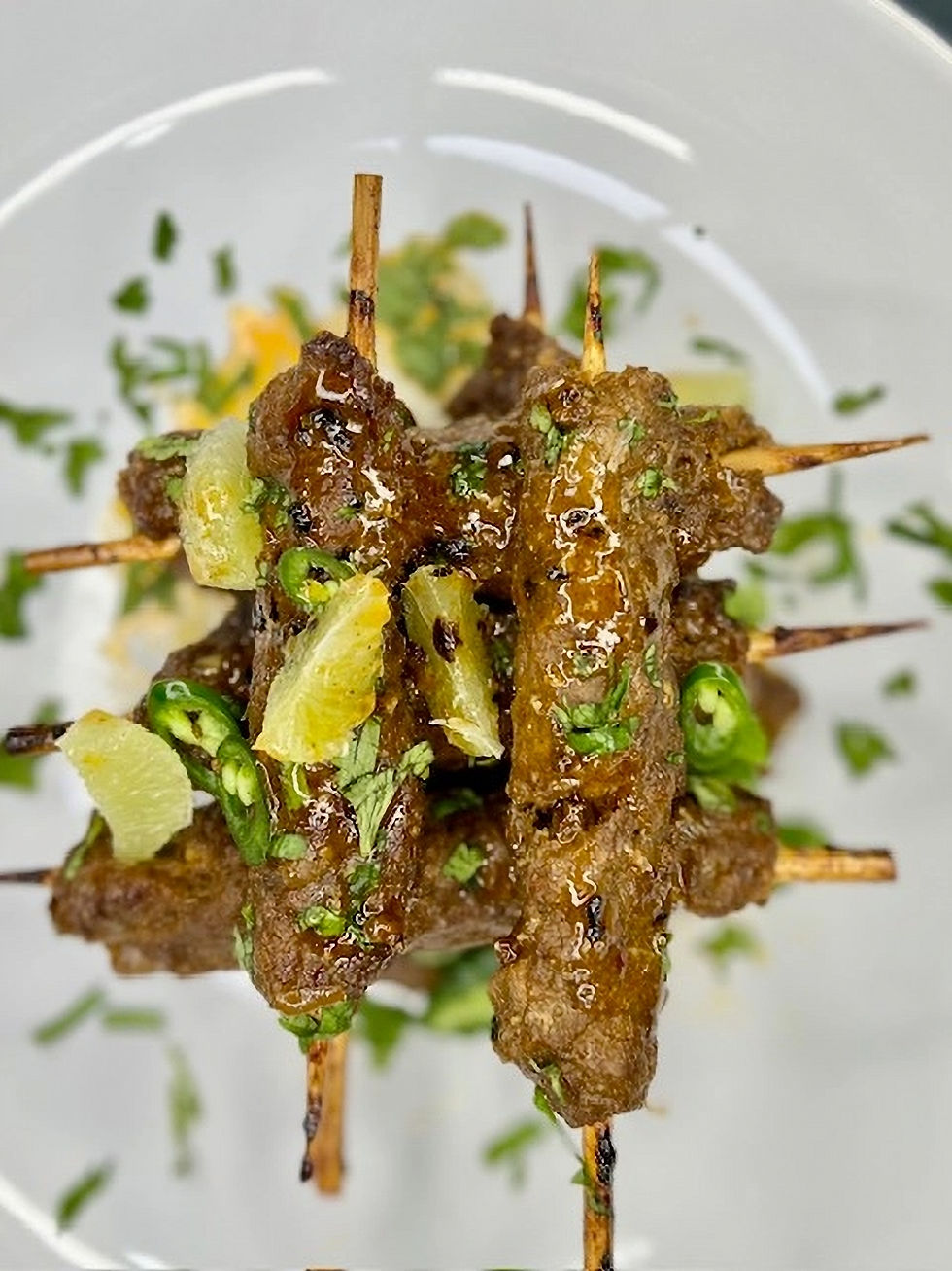 Skewered Seekh Kebabs