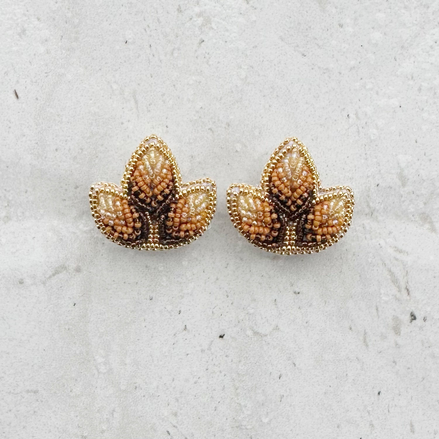 Mini Celestial earrings smoked topaz