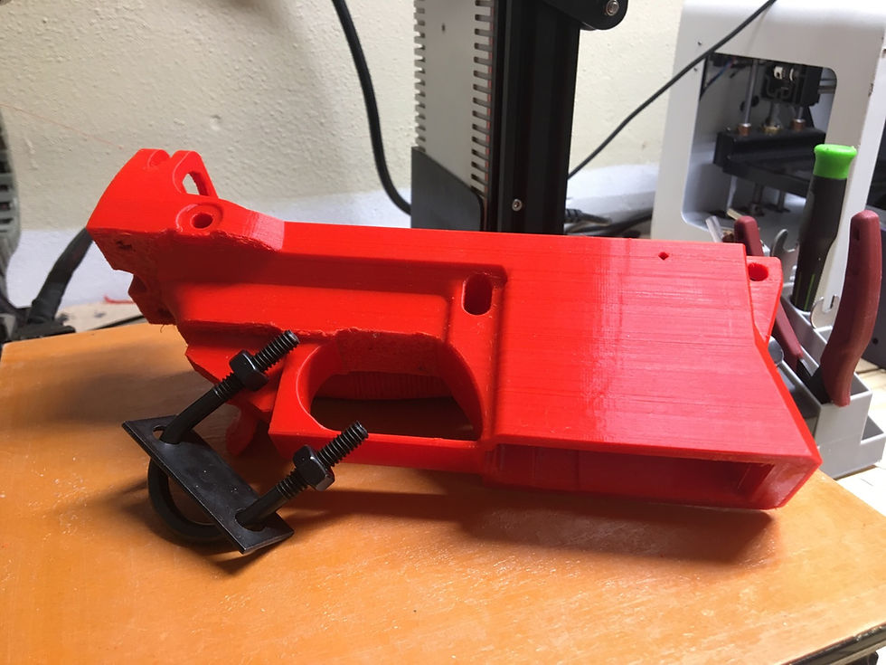 Thumbnail: 3D Printed 80% AR-15 Lower receiver. REINFORCED WITH METAL PARTS
