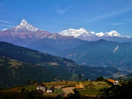 Mt. Machhapuchare line in Dhampus village