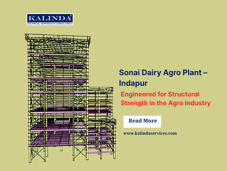 Sonai Agro Dairy Facility in Indapur – Structural Engineering for High-Load Industrial Dairy Infrastructure.