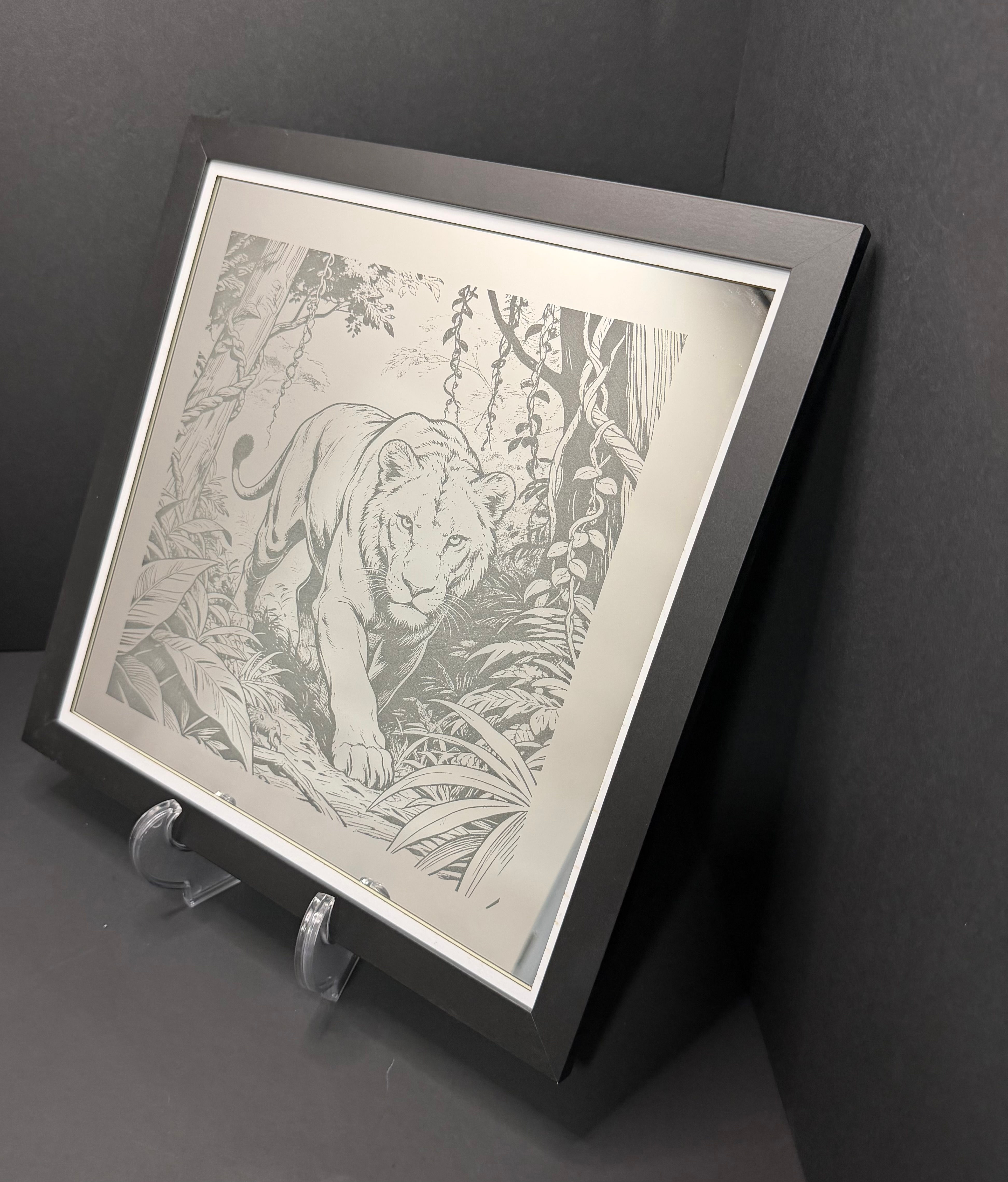 Tiger Engraved Mirror