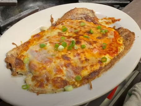 Open Face Eggplant Parmesan for One