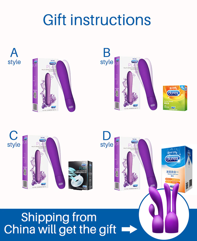 Thumbnail: Durex Play Multi Speed Vibrator for Women G Spot Clitoris Sex Toys-Female Vagina