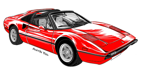 Ferrari illustration by Martin Tazl