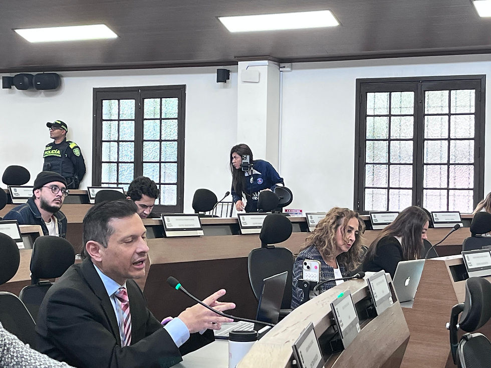 Samir Bedoya explica sus críticas contra el Idpac en la plenaria que tuvo lugar este miércoles.