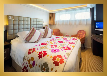fixed window gold border