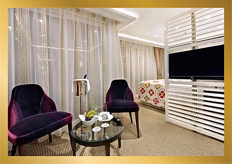 suite with gold border