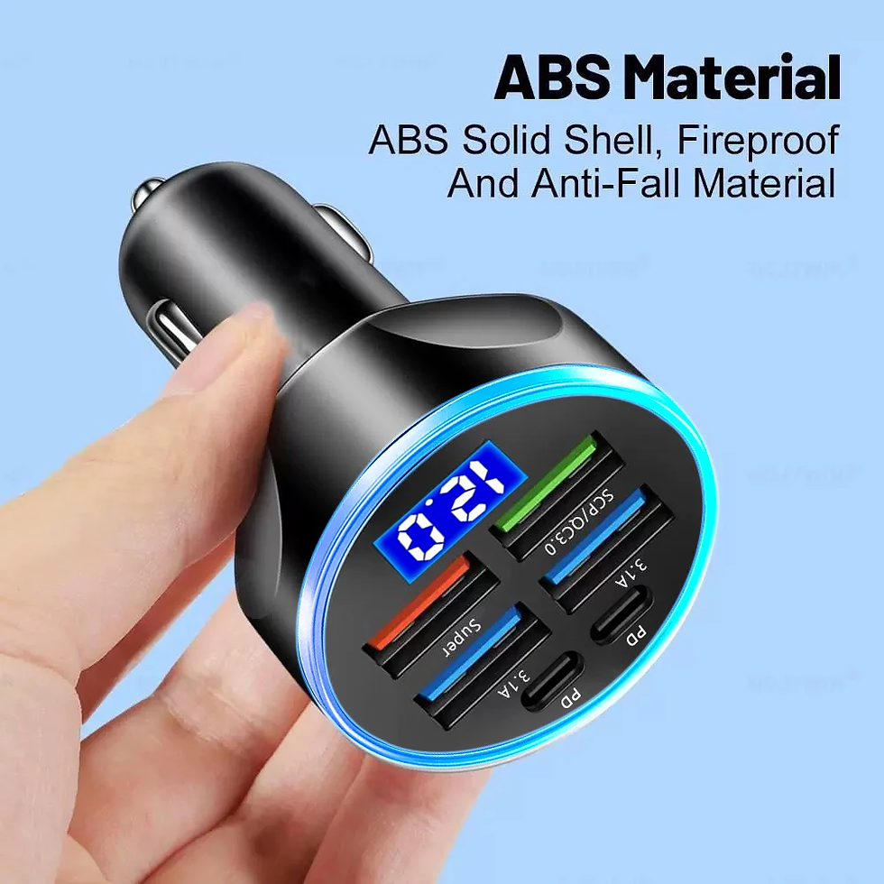 Thumbnail: 66-250W PD Car Charger QC3.0 Fast Charge One to Six Car Cigarette Lighter Plug C