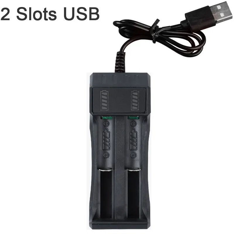 Thumbnail: 18650 Battery Charger Black 1 2 4 Slots AC 110V 220V Dual for 18650 Charging 3.7