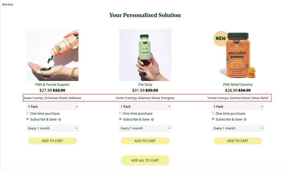 Semaine Health uses guided selling to offer subscriptions to customers