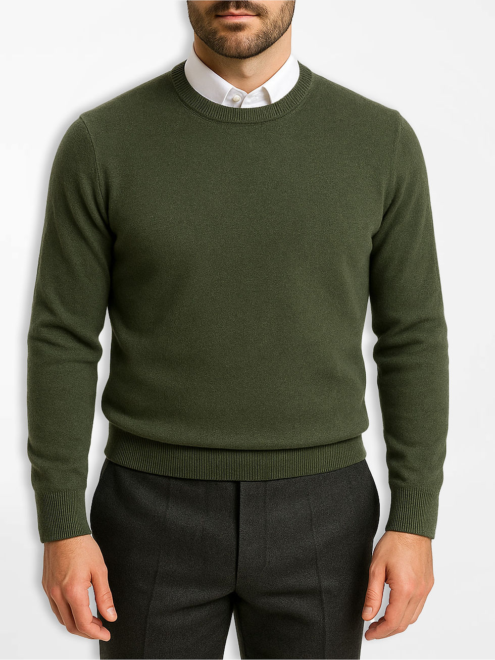 Miniature : Pull col rond 100% cachemire