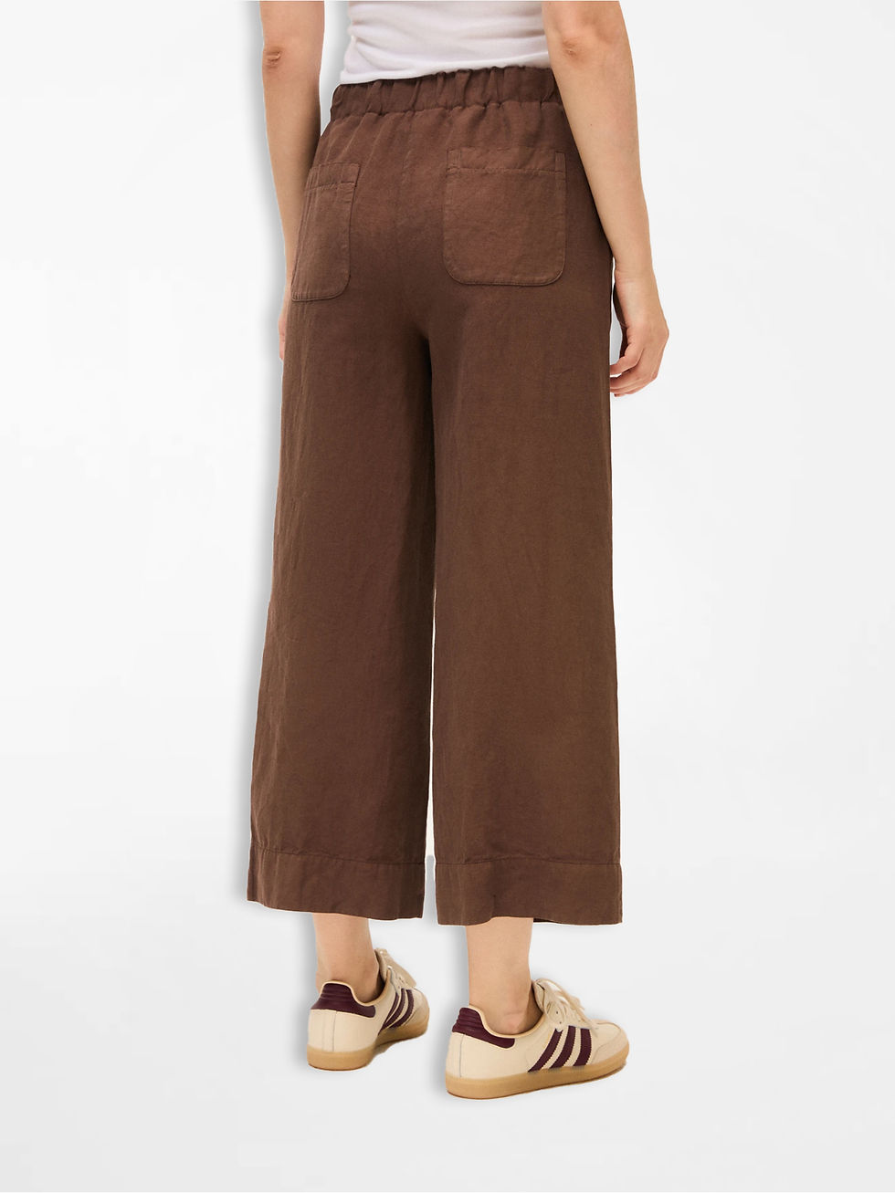 Miniature : Pantalon en lin et coton teint Rosso35