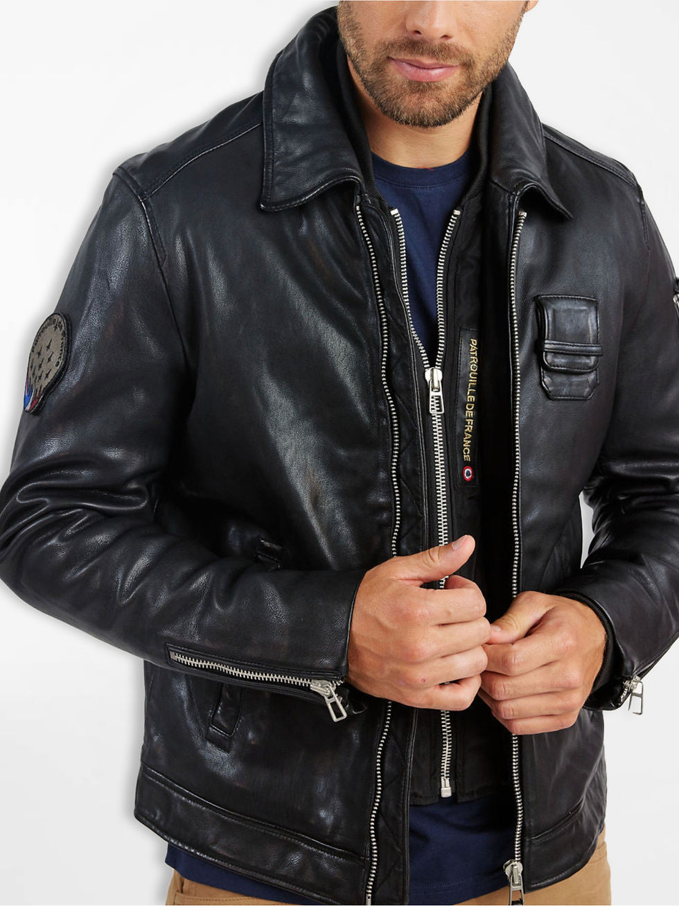 Miniature : Blouson en cuir Patrouille de France