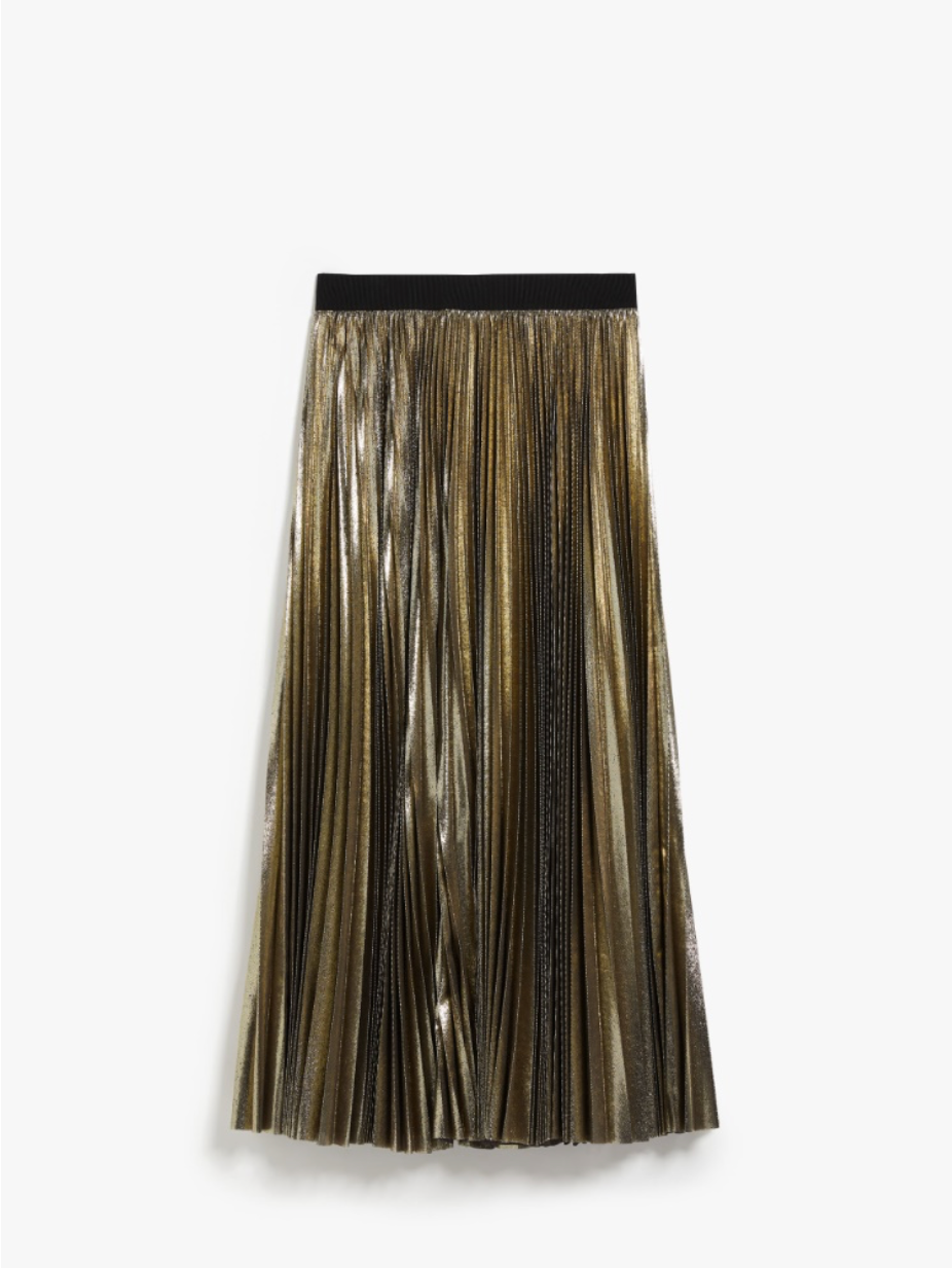 Jupe plissée en crêpe georgette