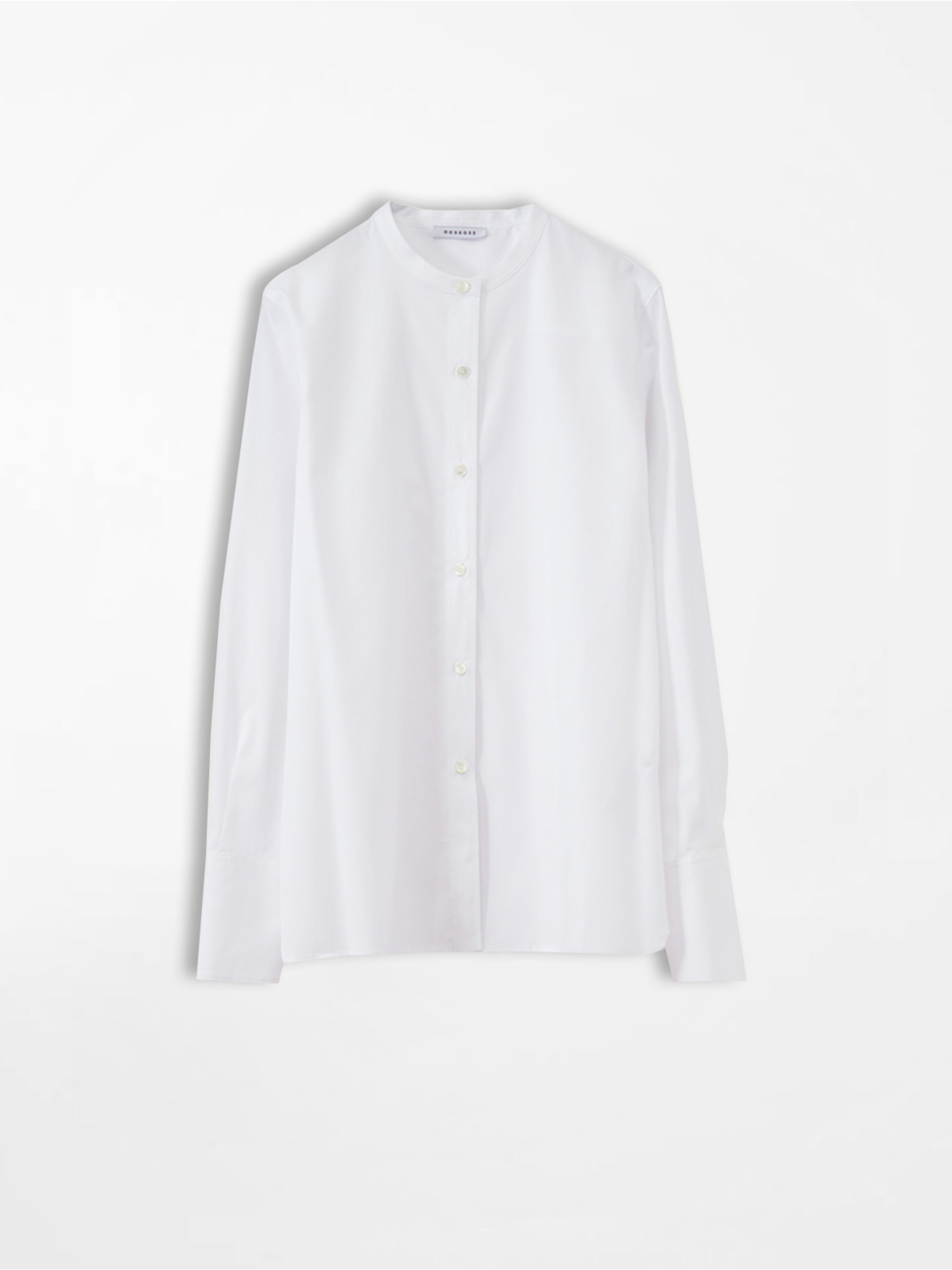 Chemise col mandarin à manches longues