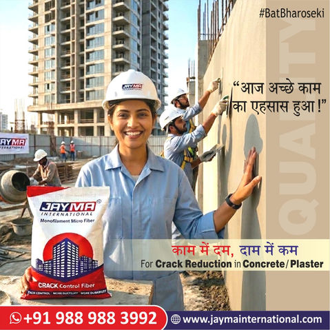 A female engineer is happy with jayma international fiber as it adds good quality to her construction work.