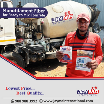  Jay Ma international monofilament microfiber is used in Concrete RMC like ultratech, ACC, Adani, Bg. Shirke, Hindustan Rmc, Novoco Rmc, Prism Rmc, Procon Rmc, Shubham Readymix concrete, Shaila RMC etc
