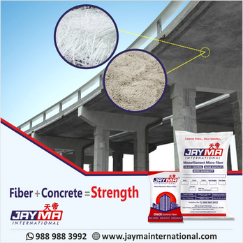 Jay Ma International Monofilament Microfiber is used for bridges, Precast panels, Bridges slabs as addition of fiber in concrete gives strength  to construction and concrete articles