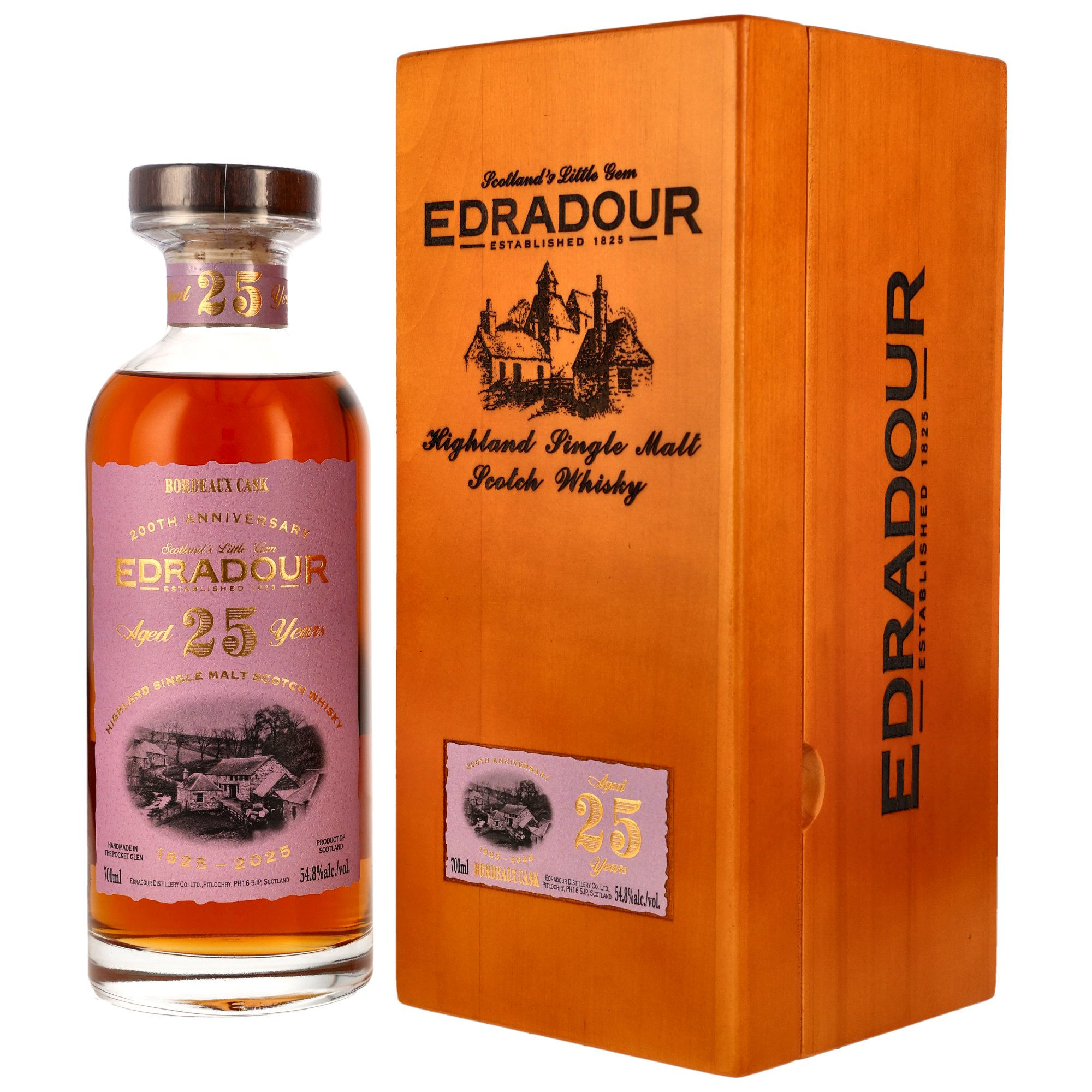 Edradour 1999 200th Anniversary Single Bordeaux Cask, 25 yo