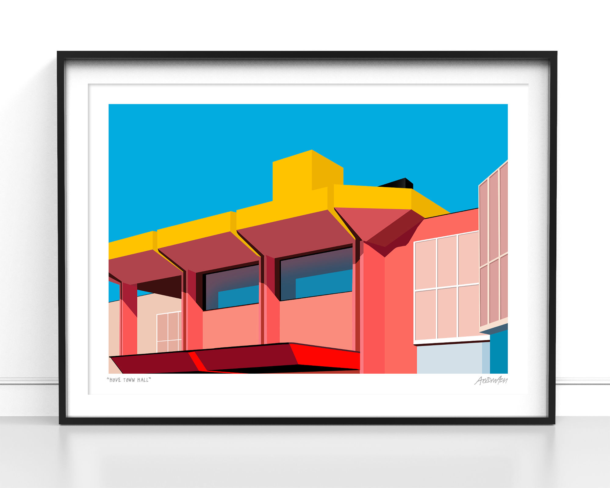 Hove Town Hall - Signed Print