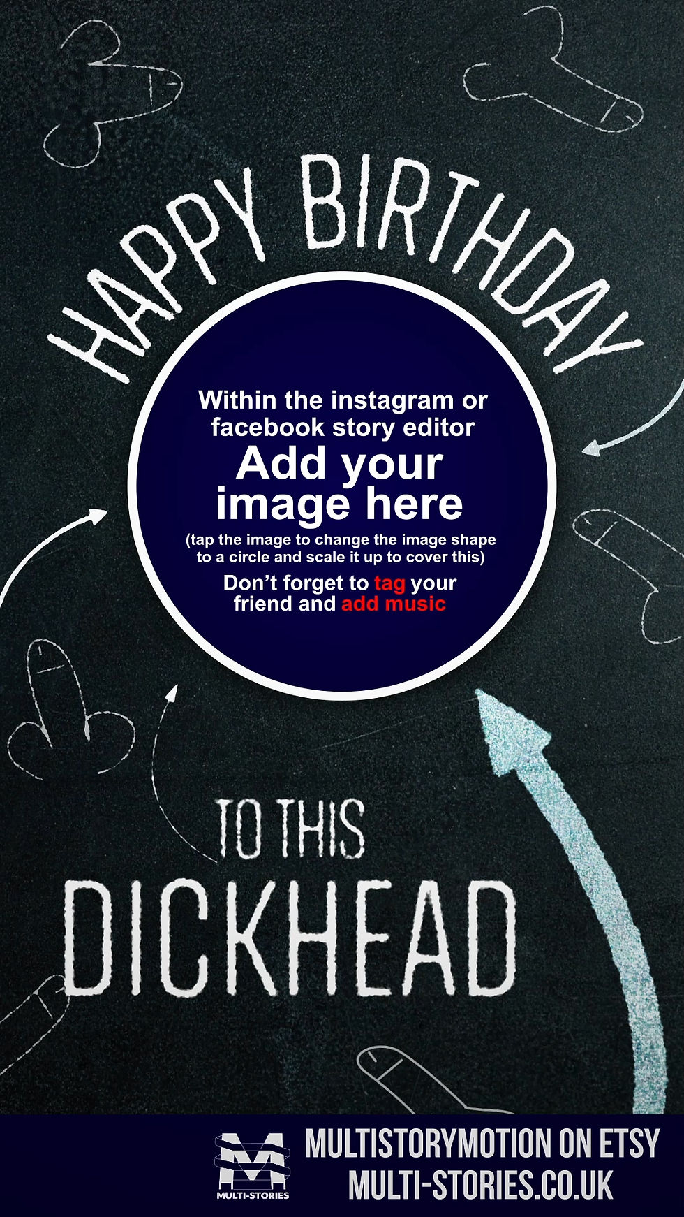 Thumbnail: Happy Birthday - To this Dickhead- Animated Story template