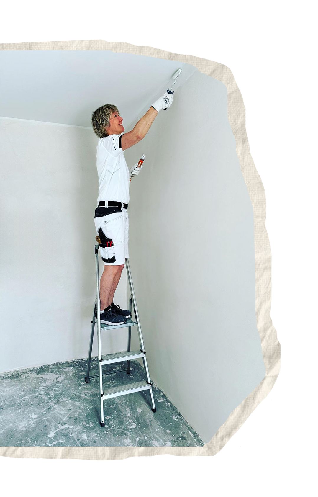 Marlies aan het schilderen