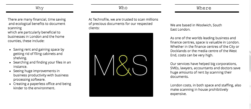 New Document Scanning website