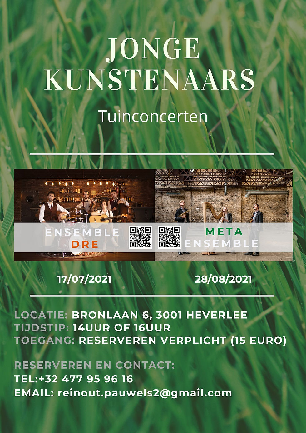 Jonge kunstenaars tuinconcerten